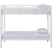 champ white twin over twin bunk bed   