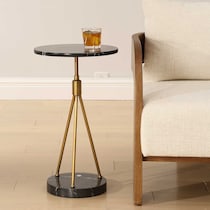 chandler gold black accent table   