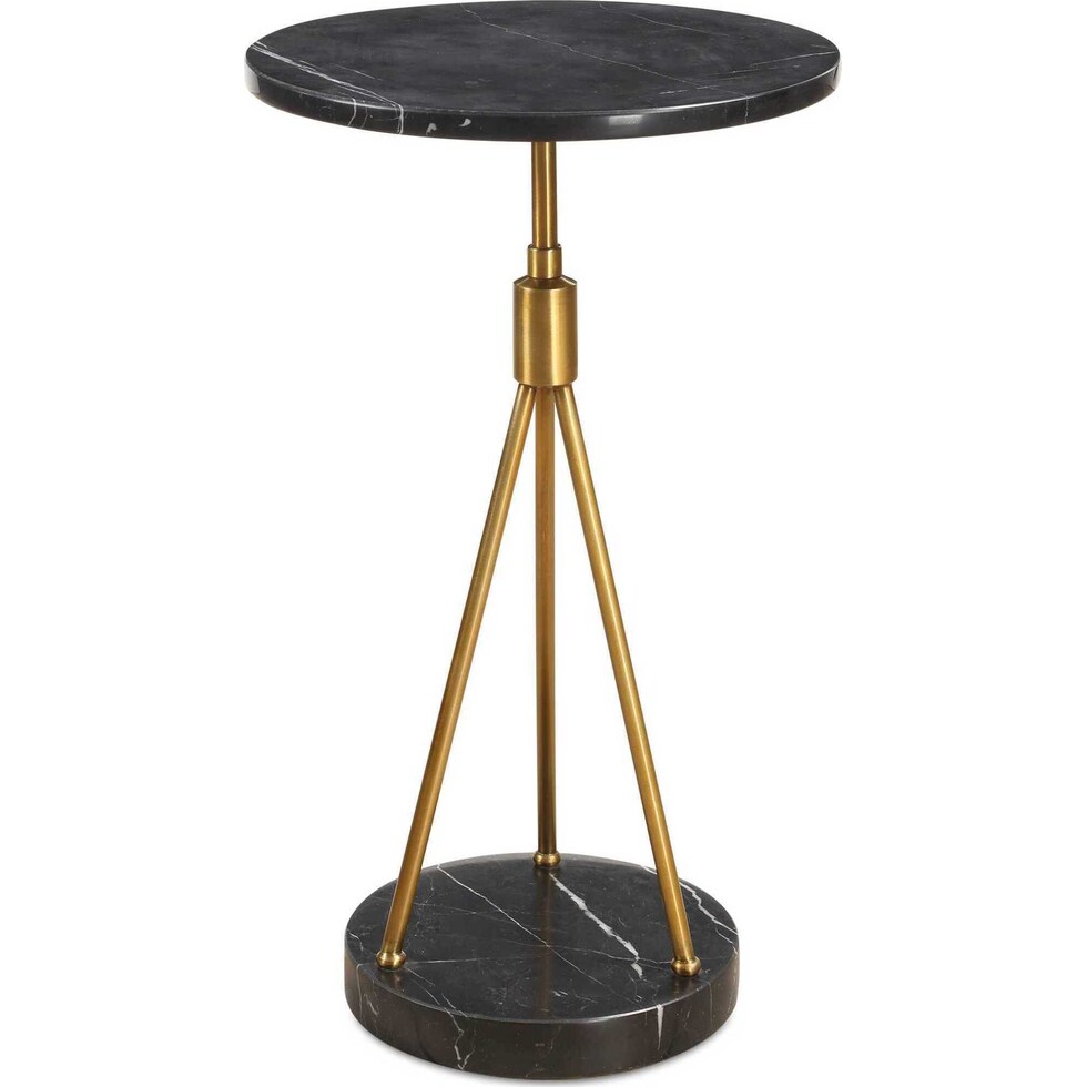 chandler gold black accent table   
