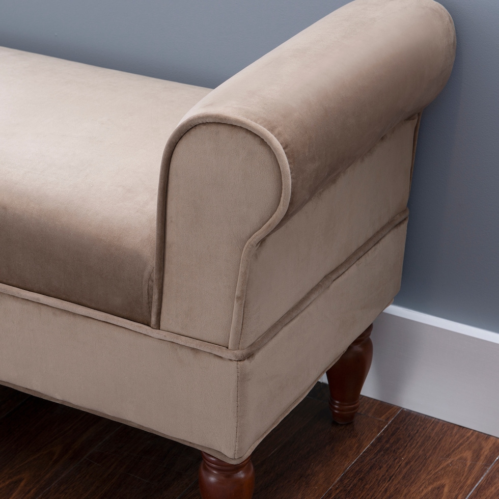 chandra light brown bench   