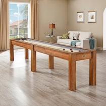 channing light brown gaming table   