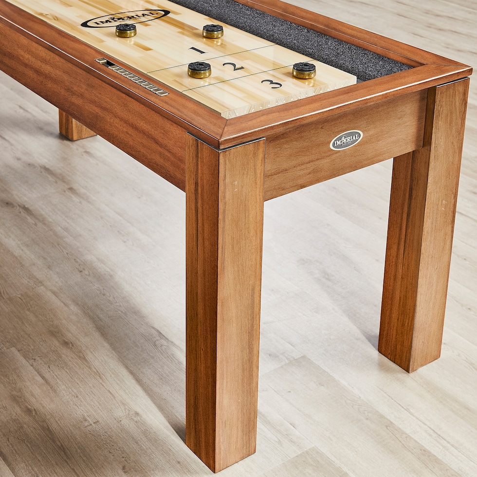 channing light brown gaming table   