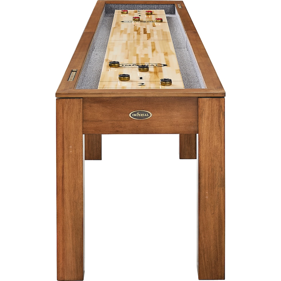 channing light brown gaming table   