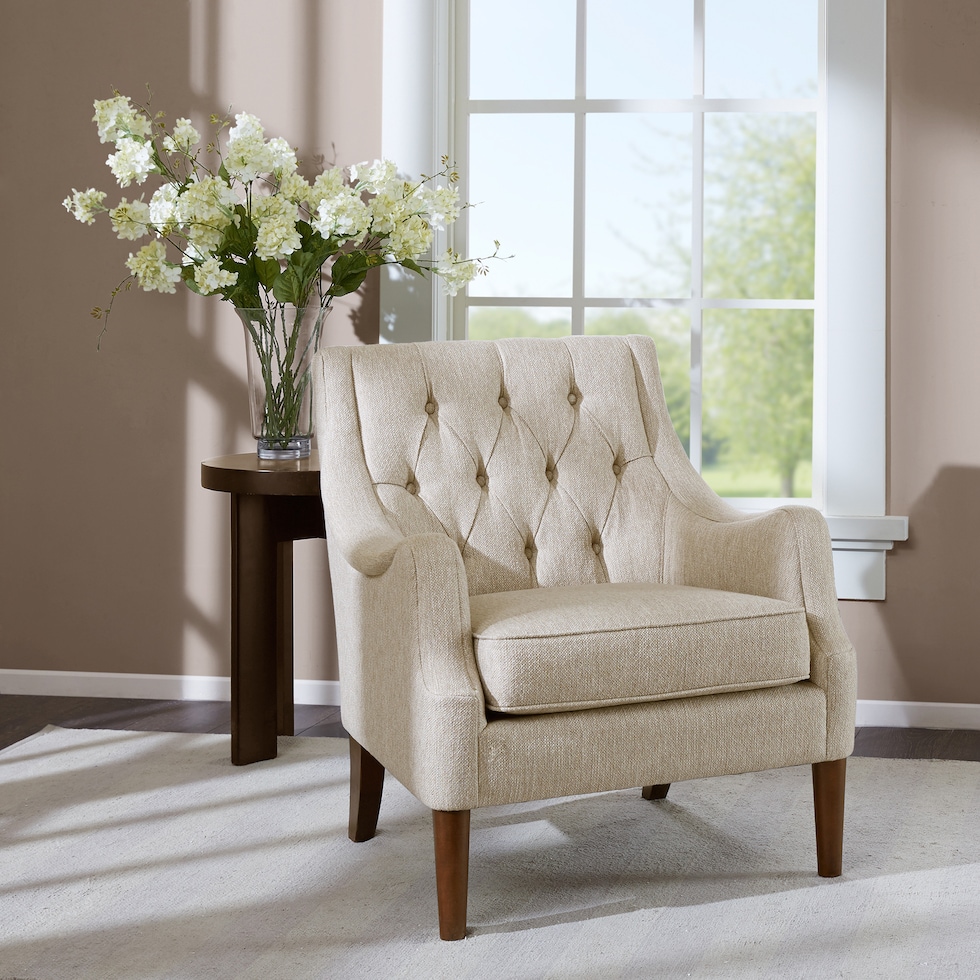 chantal neutral accent chair   