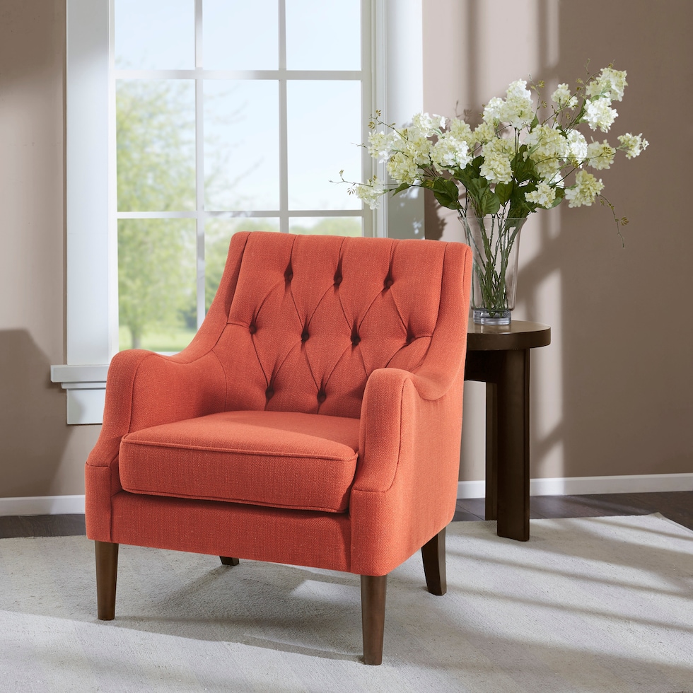chantal orange accent chair   