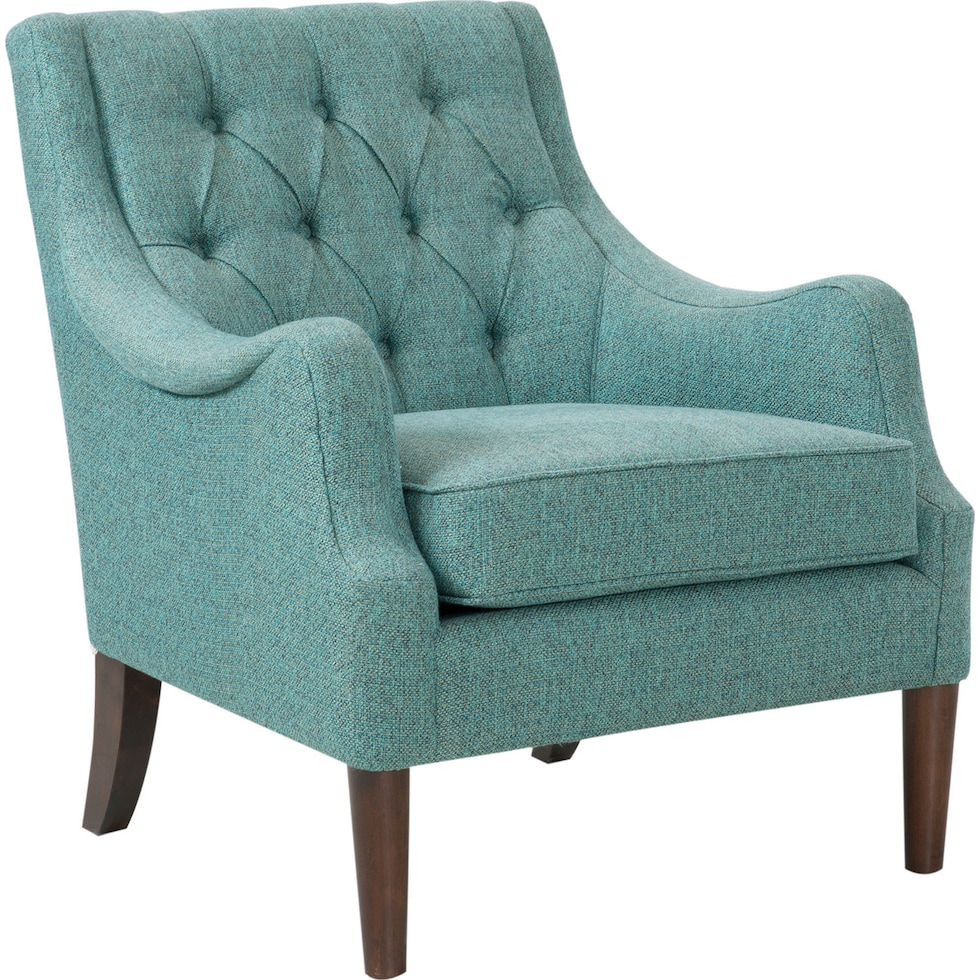 chantal teal accent chair   