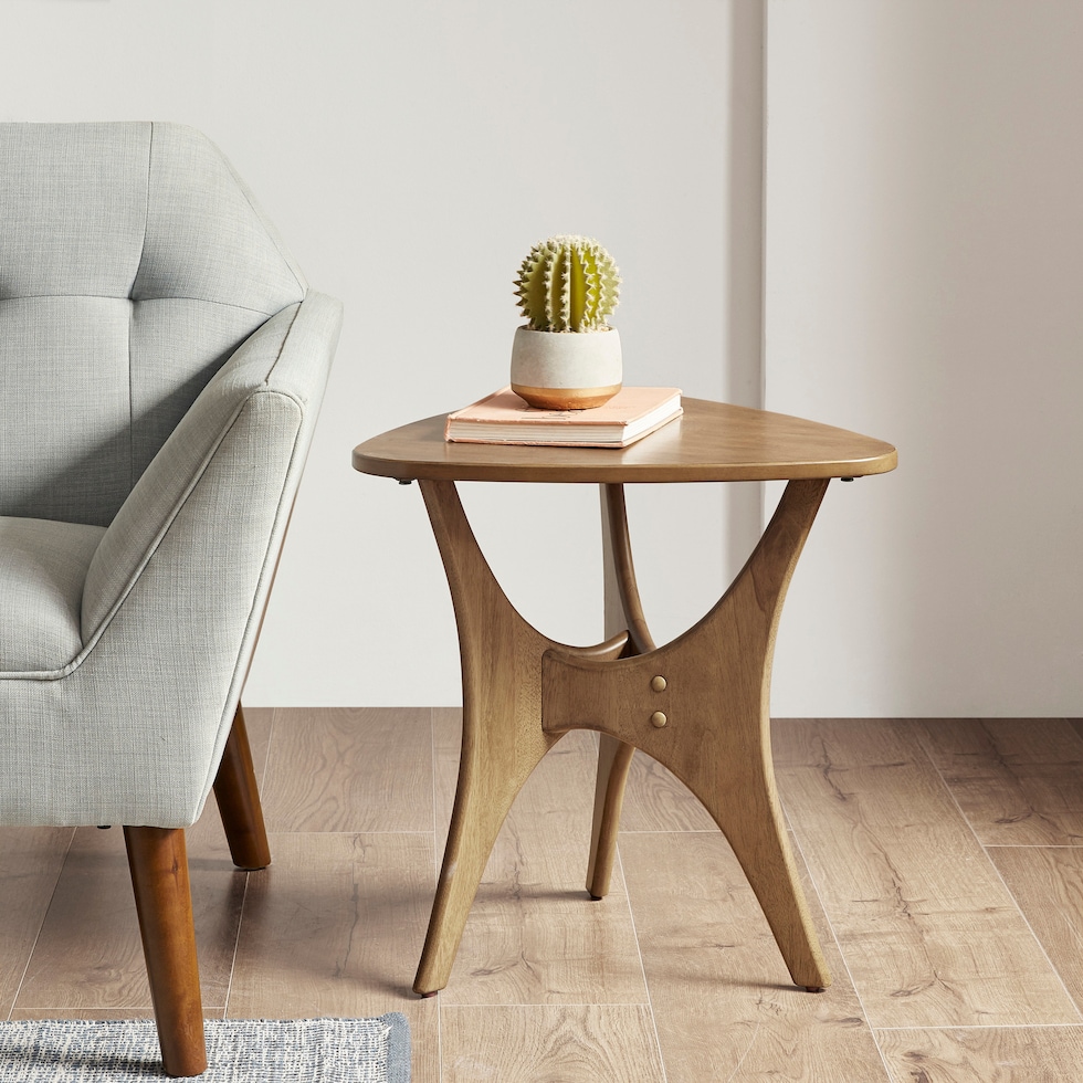 chapel light brown side table   