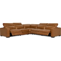 chapman dark brown sectional   