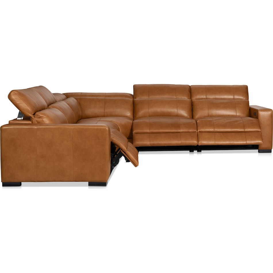 chapman dark brown sectional   