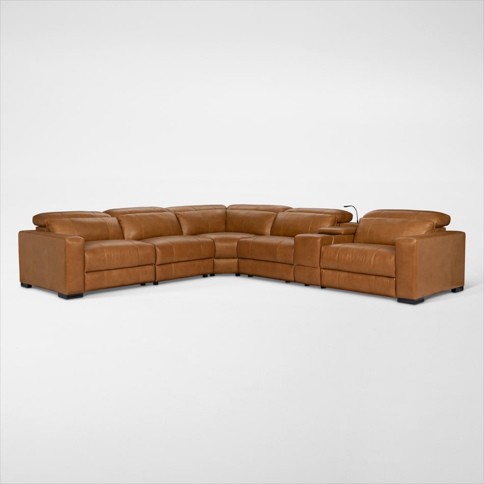 chapman dark brown sectional   