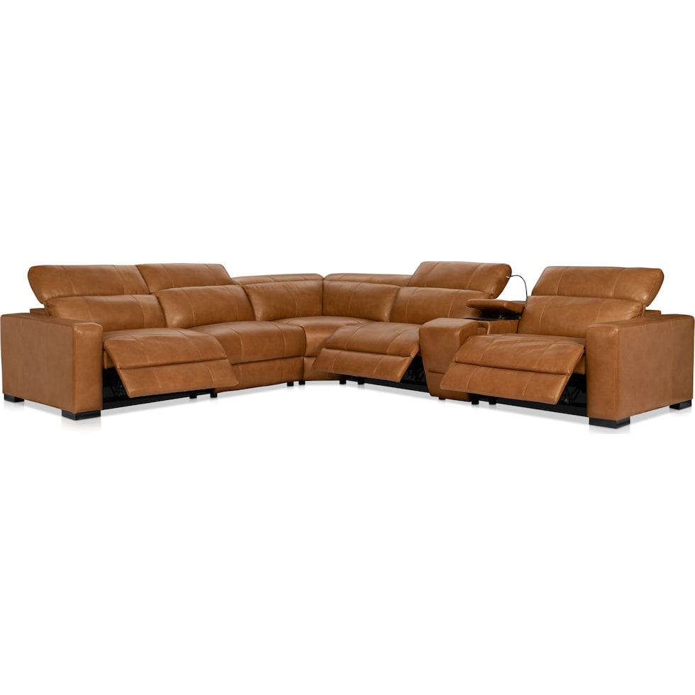 chapman dark brown sectional   