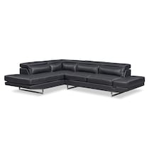 charcoal  pc sectional with left facing chaise   