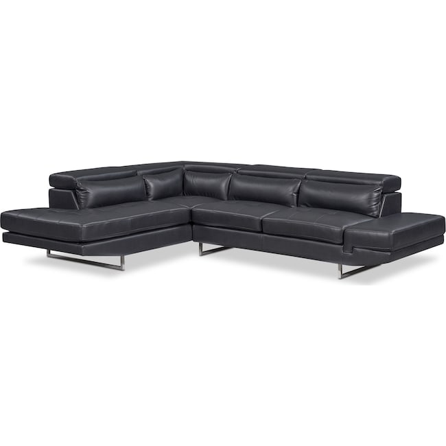 Living Room Furniture - Torino 2-Piece Sectional with Chaise