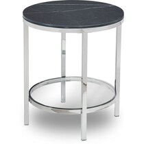 charisma black end table   