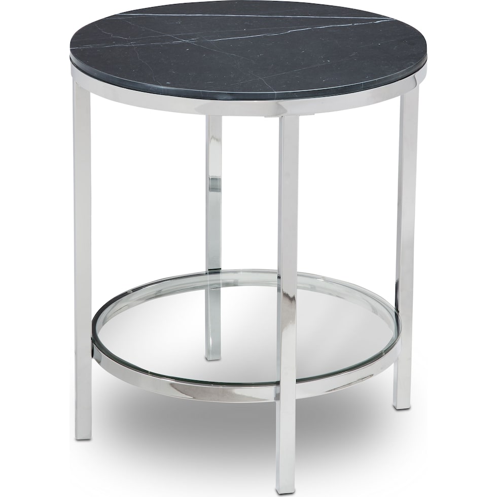 charisma black end table   