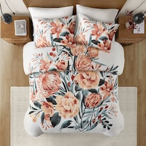 charleigh orange full queen bedding set   