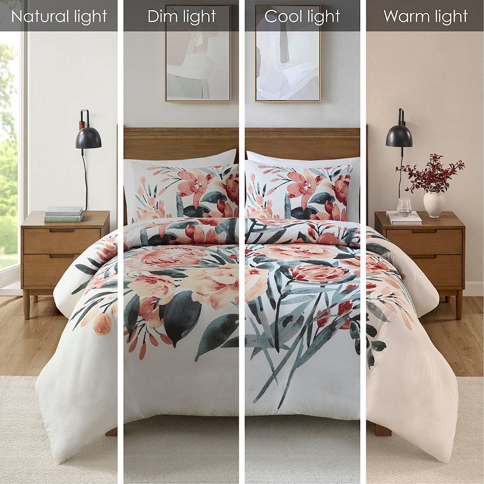 charleigh orange full queen bedding set   