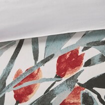 charleigh orange king california king bedding set   