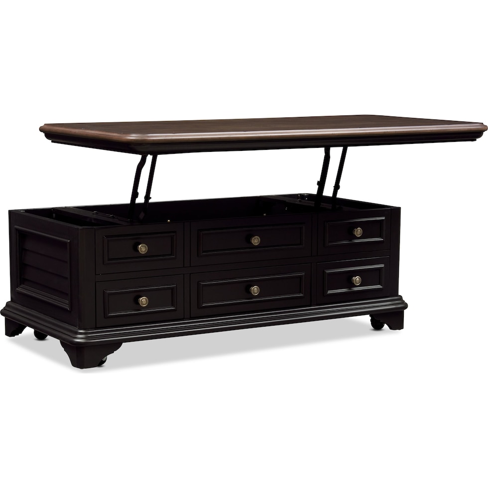 charleston black coffee table   