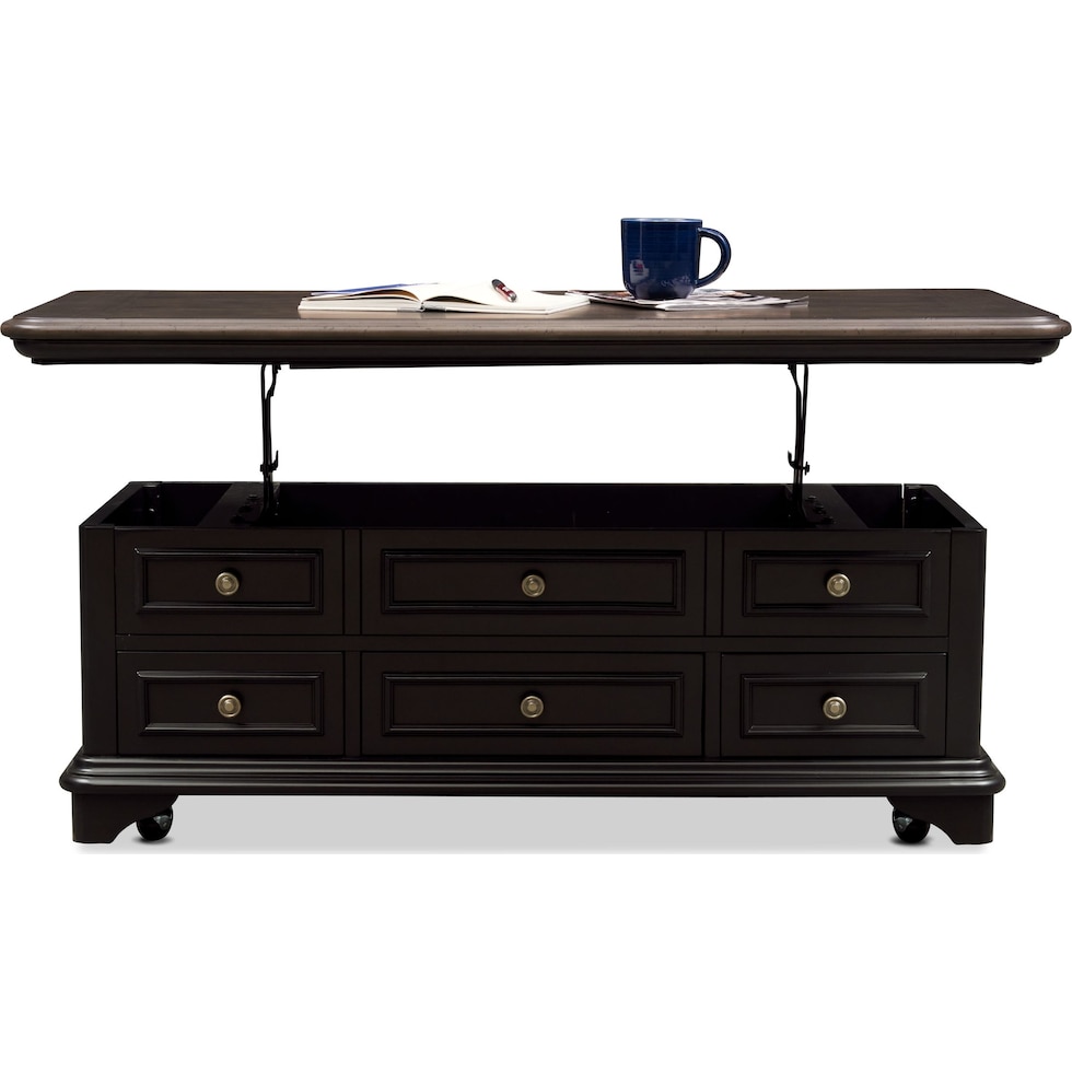 charleston black coffee table   