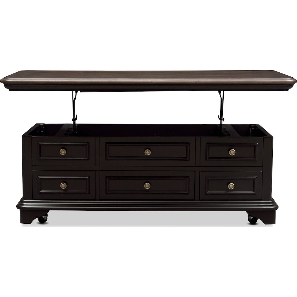 charleston black coffee table   