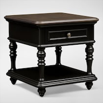 charleston black end table web   
