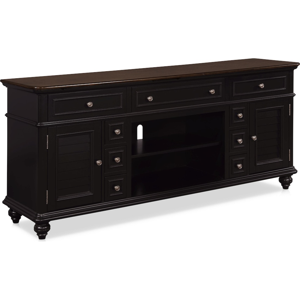 charleston black tv stand   