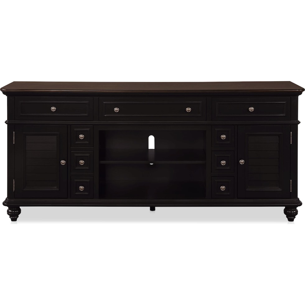 charleston black tv stand   