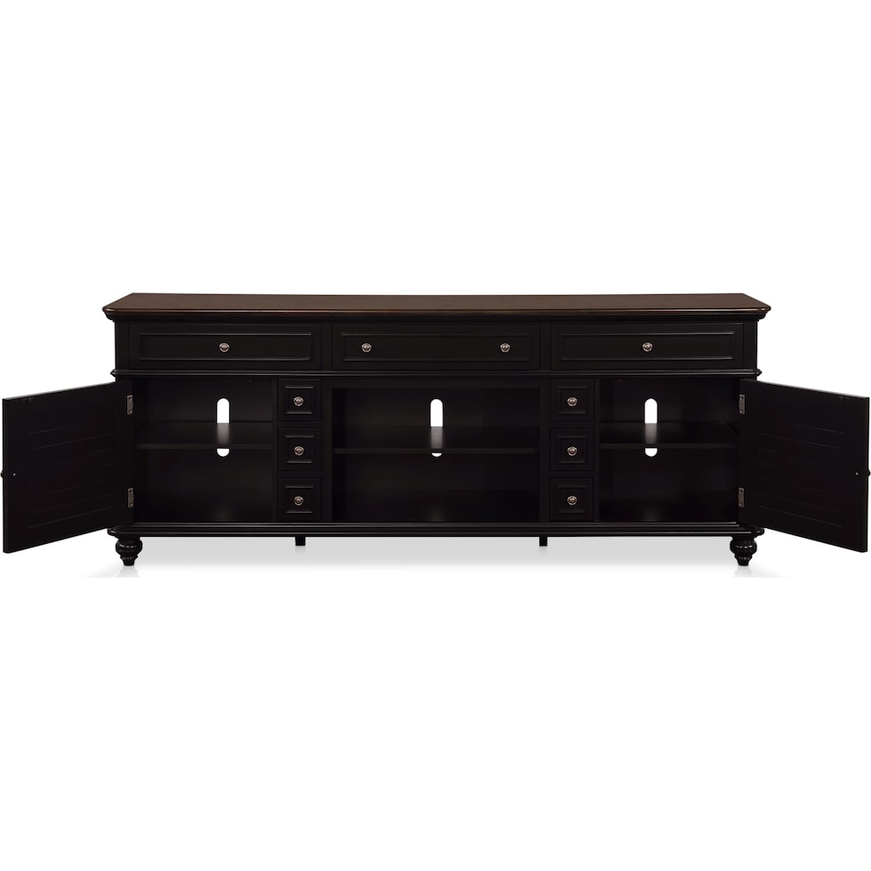 charleston black tv stand   