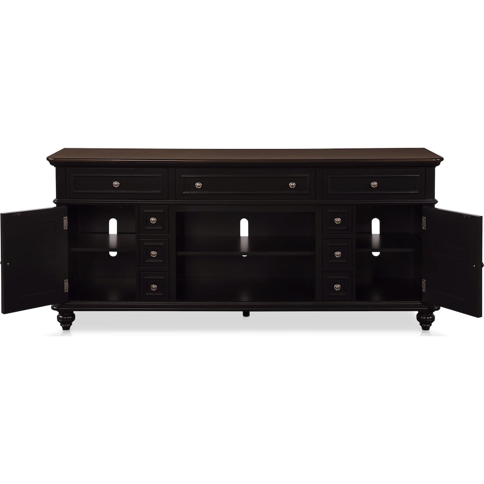 charleston black tv stand   