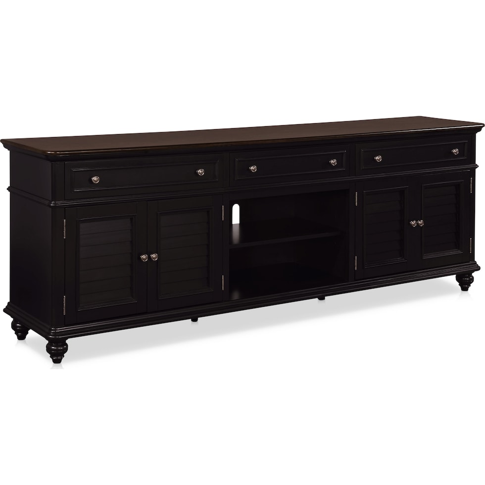 charleston black tv stand   