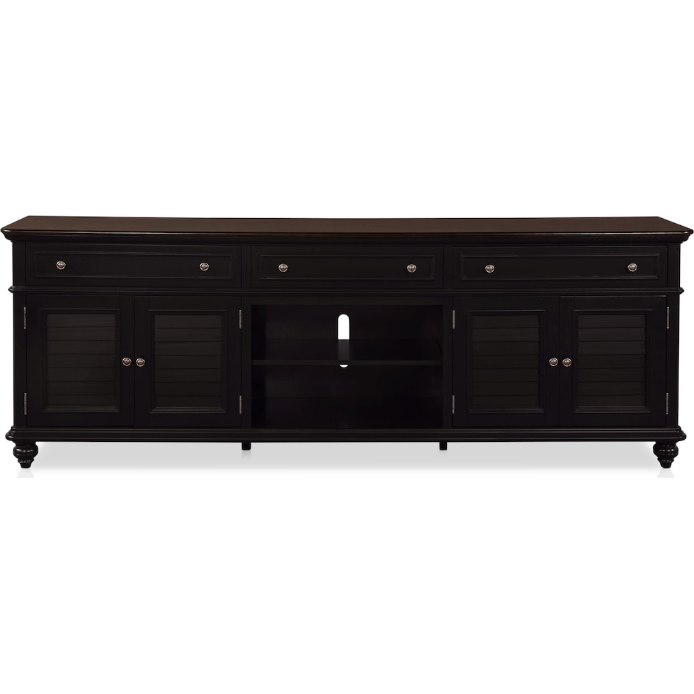 charleston black tv stand   