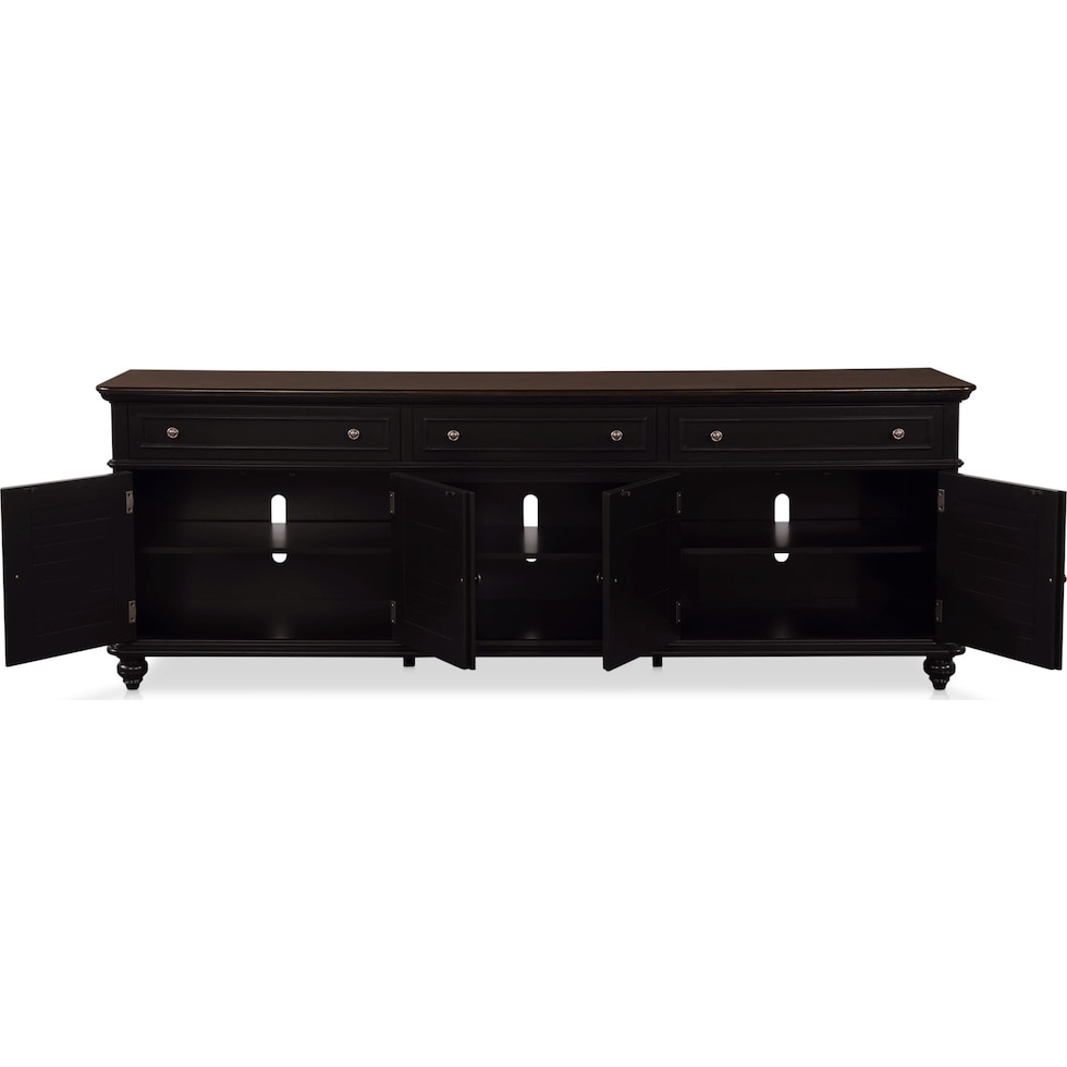 charleston black tv stand   