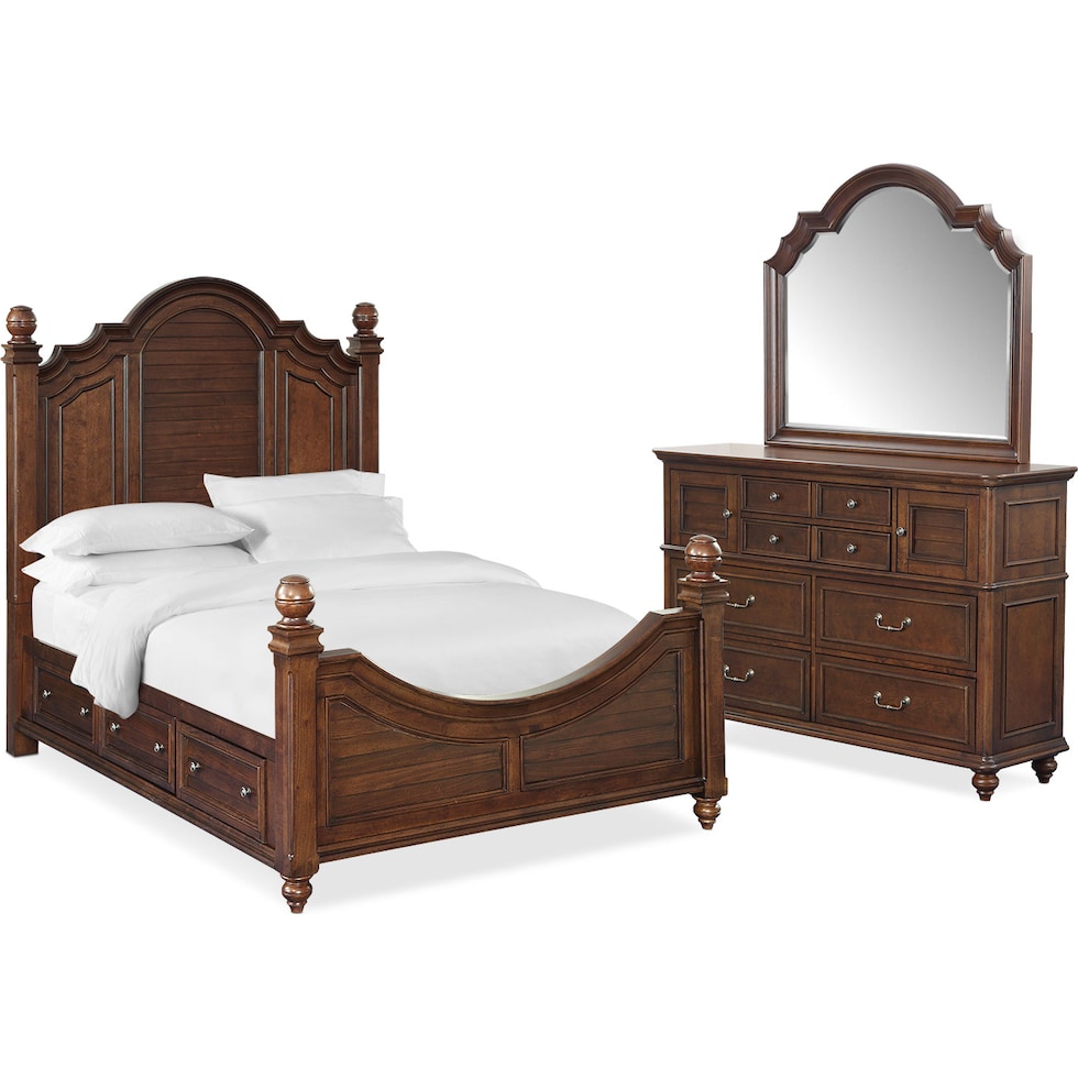 charleston dark brown  pc king bedroom   