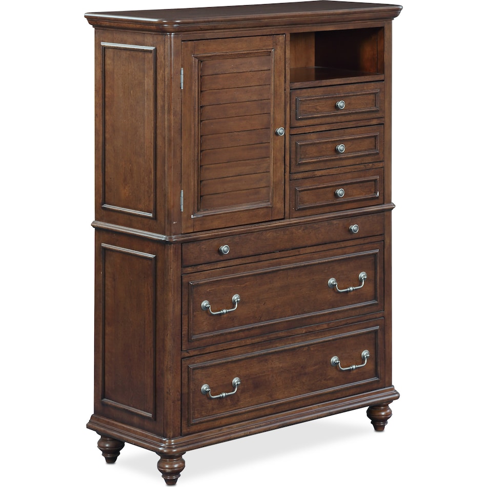 charleston dark brown chest   