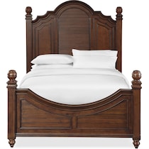 charleston dark brown king bed   