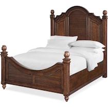 charleston dark brown king bed   