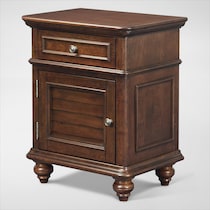 charleston dark brown nightstand   