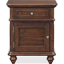 charleston dark brown nightstand   