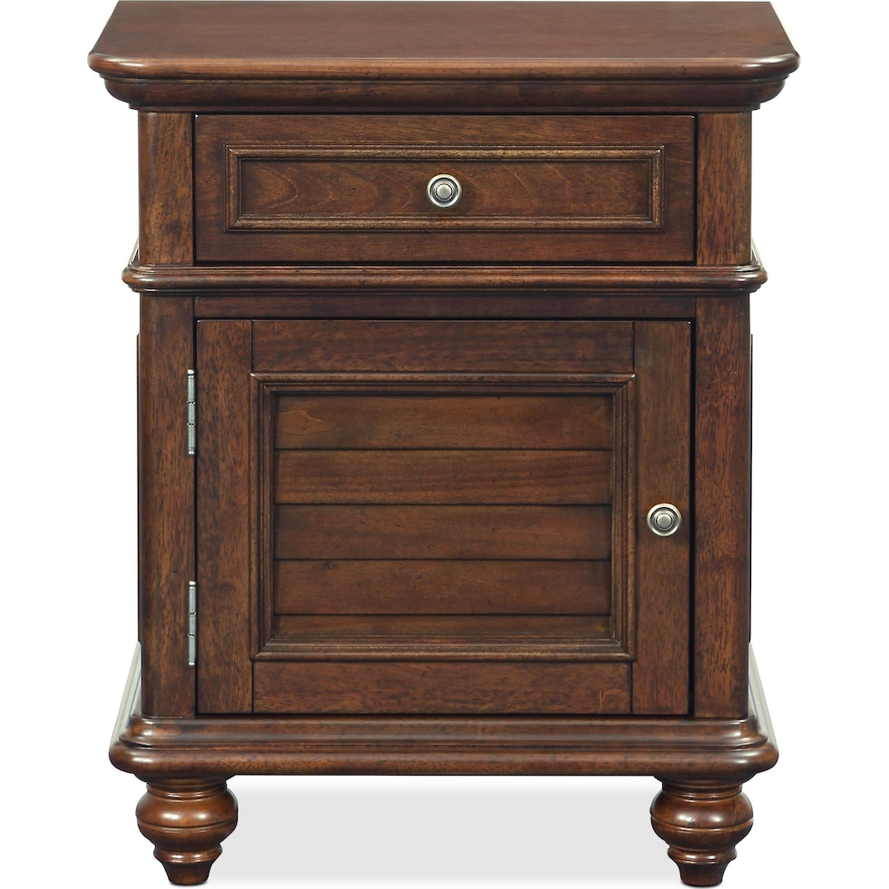 charleston dark brown nightstand   