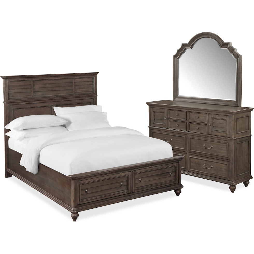 charleston gray  pc king bedroom   
