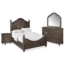 charleston gray  pc queen bedroom   