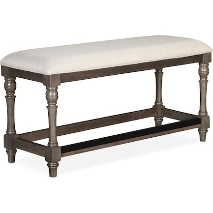 Charleston Counter-Height Bench - Gray