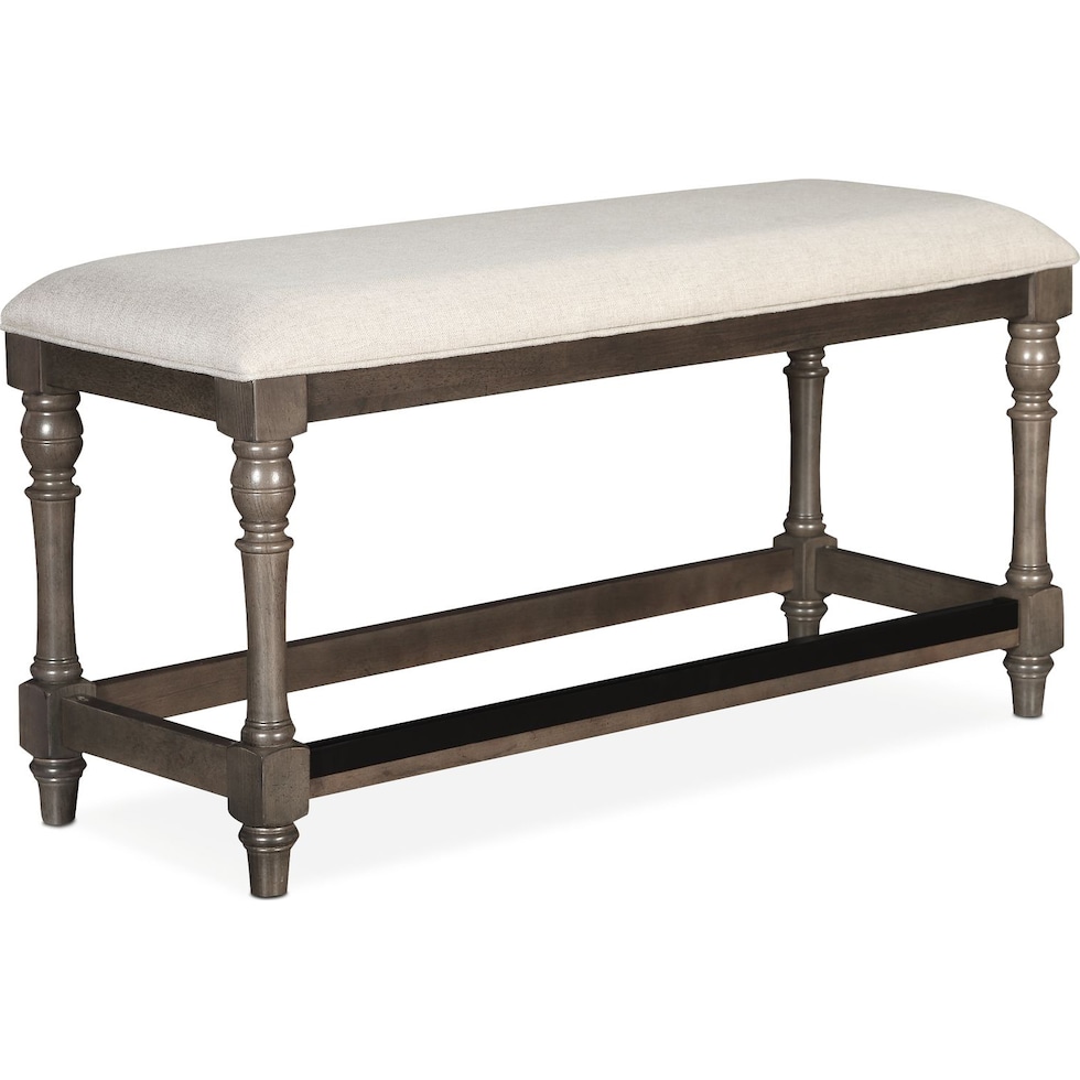 charleston gray counter height bench   