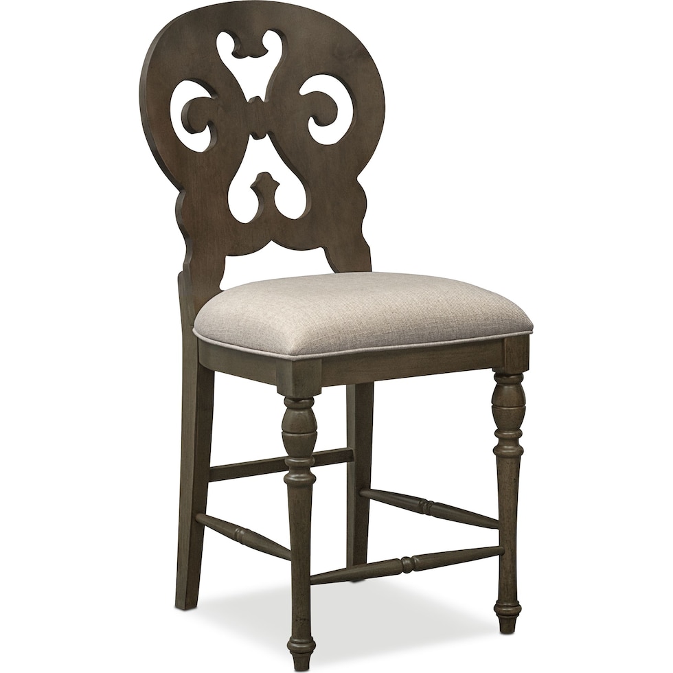 charleston gray counter height stool   