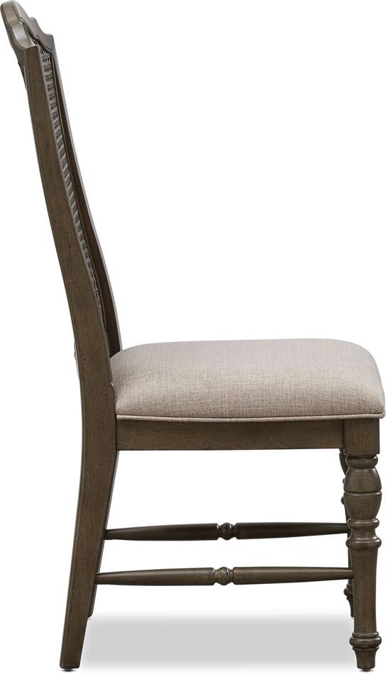 Charleston Cane Back Dining Chair Gray Value City Furniture