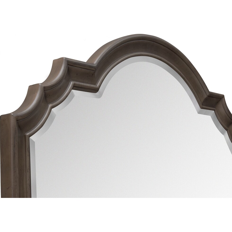 charleston gray dresser & mirror   