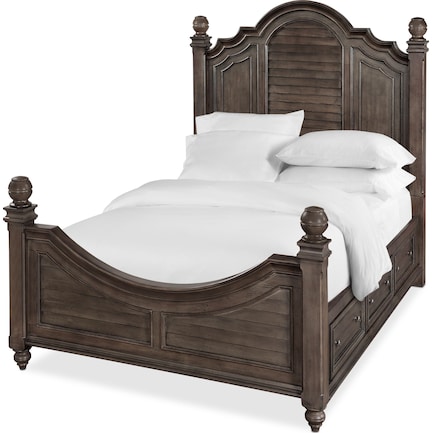 Charleston Poster Bed Value City, Value City Furniture Queen Storage Bed