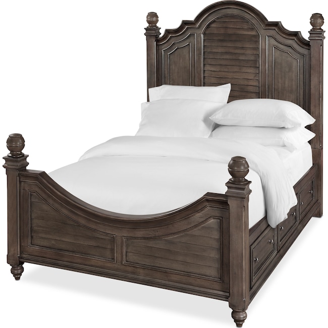 Bedroom Furniture - Charleston Poster Storage Bed with 4 Drawers