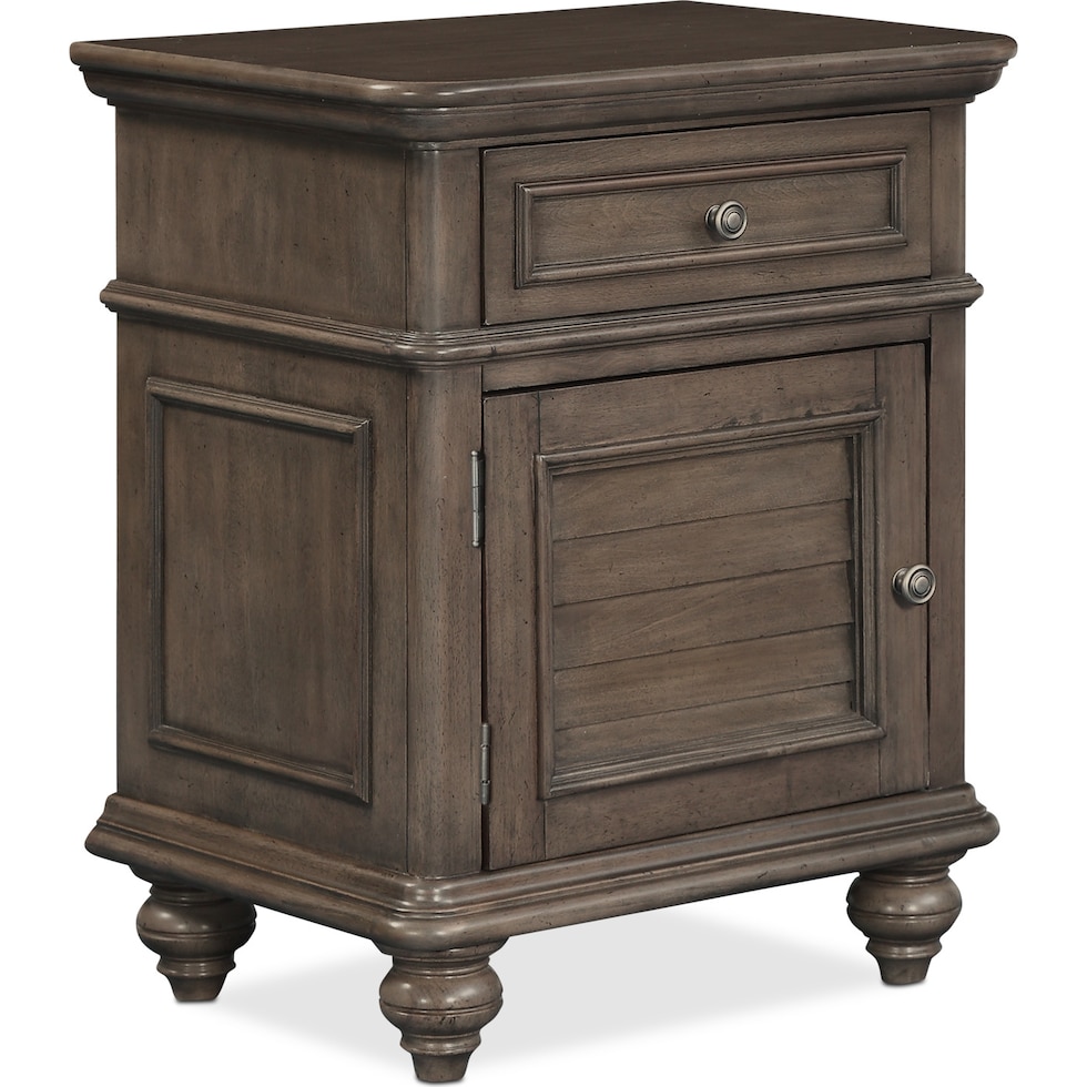 charleston gray nightstand   